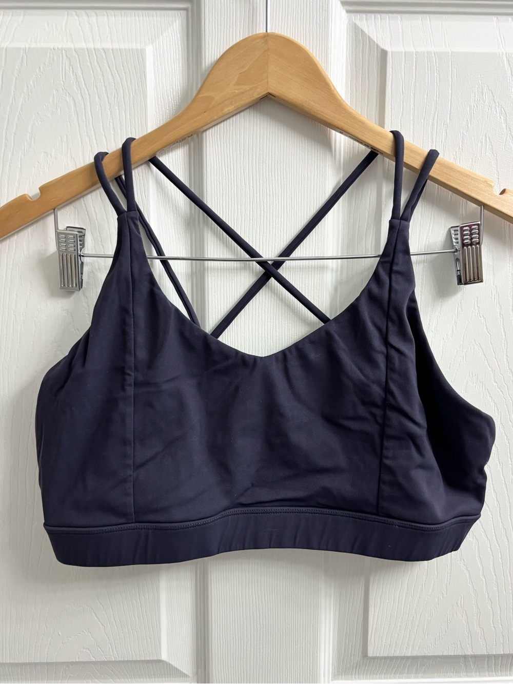 Born Primitive Exhale Sports Bra XL Navy Blue Activewear Strappy Gym Workout